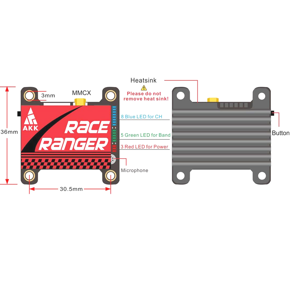 AKK 5.8G Long Range VTX FPV Tr - Drone Racing Transmitter recensione e prezzo