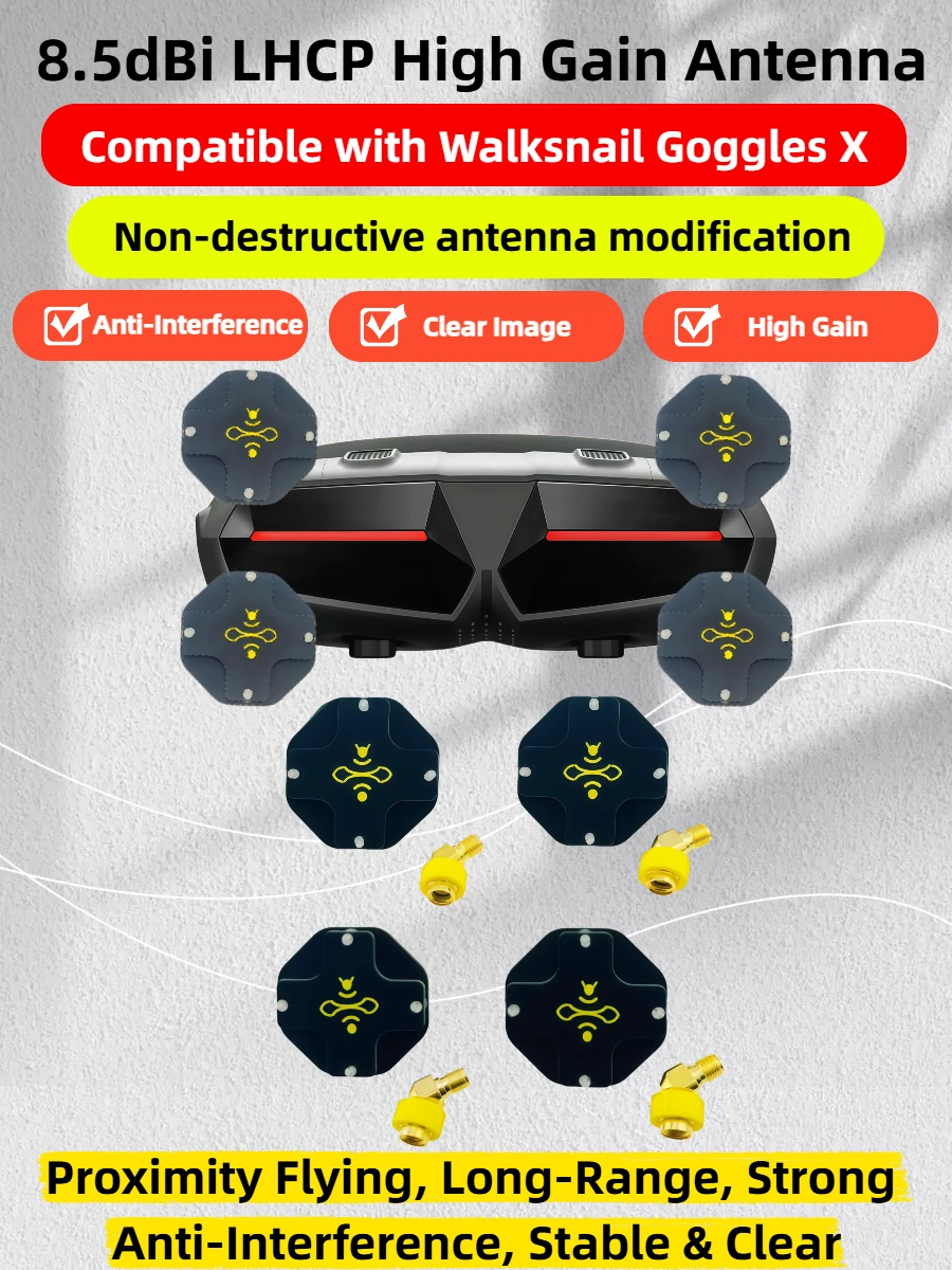 8.5dBi High Gain LHCP 5.8GHz D - Drone Racing Goggles recensione e prezzo