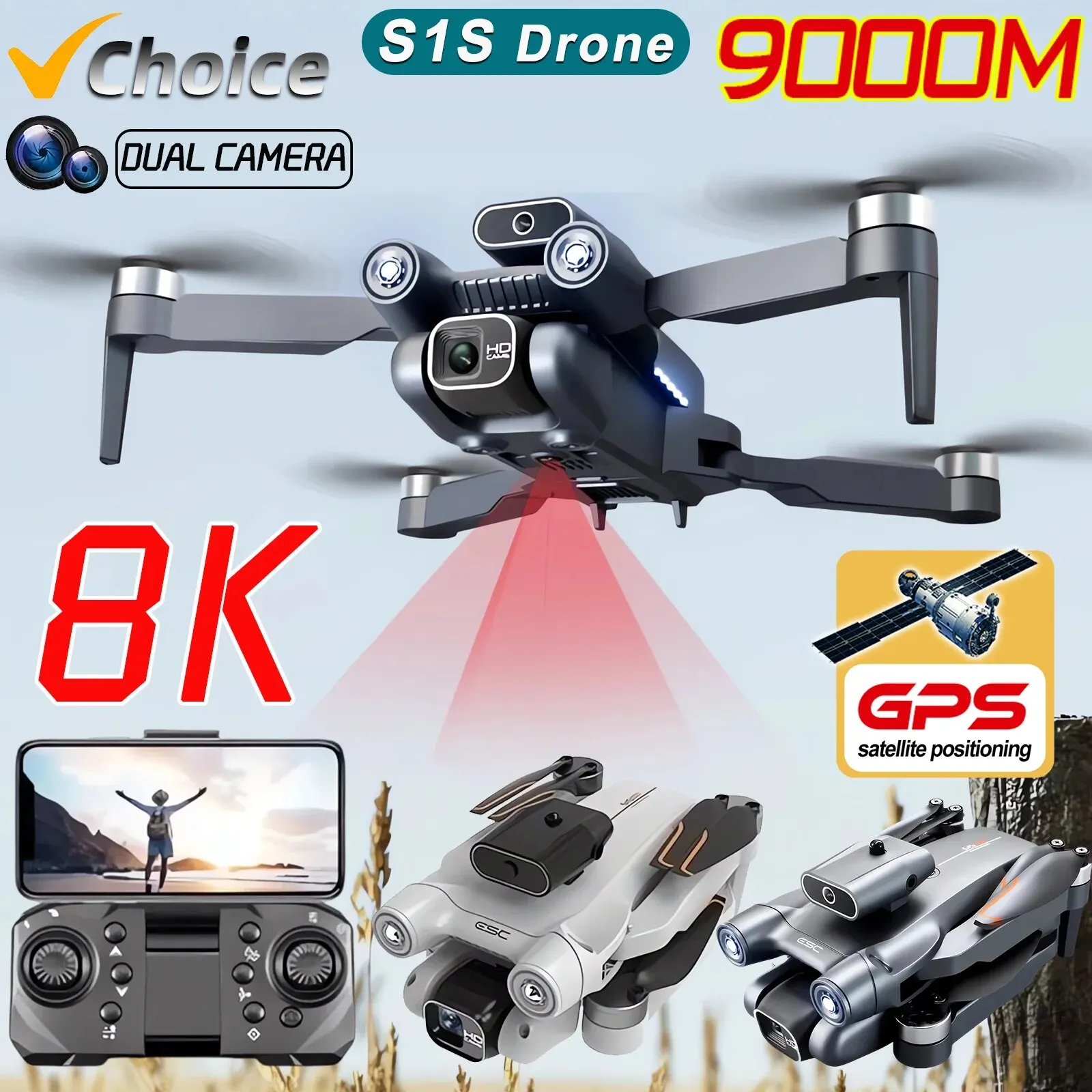 New S1S 5G GPS Drone Camera 8K - Drone Racing Camera recensione e prezzo