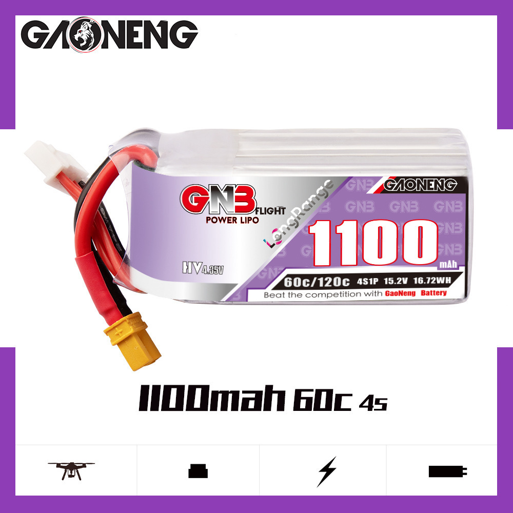 GNB 4S 1100mAh 60C/120C HV Lip - Drone Racing Battery recensione e prezzo