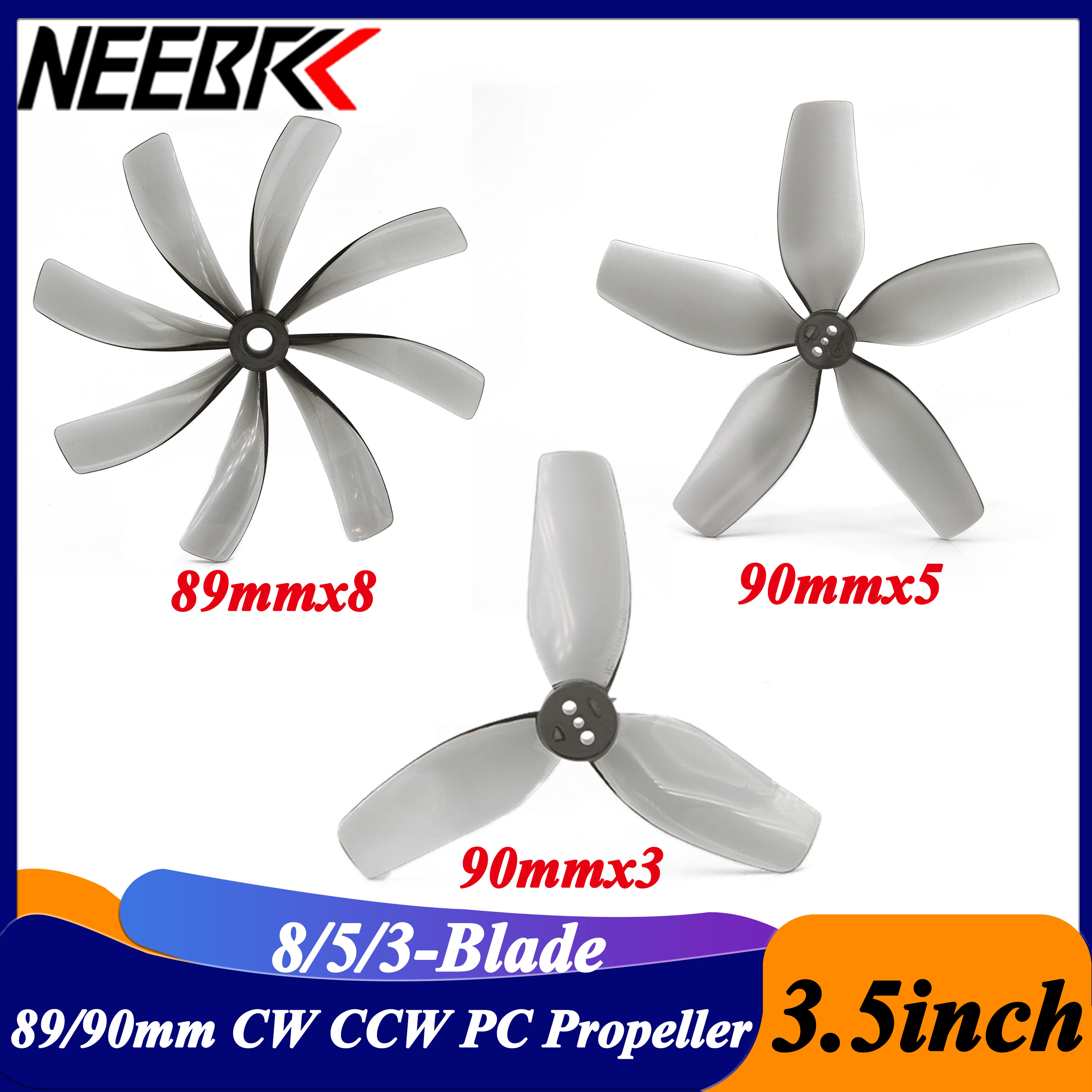 2Pairs 3.5inch 89x8 90x5 90x3  - Drone Racing Propeller recensione e prezzo
