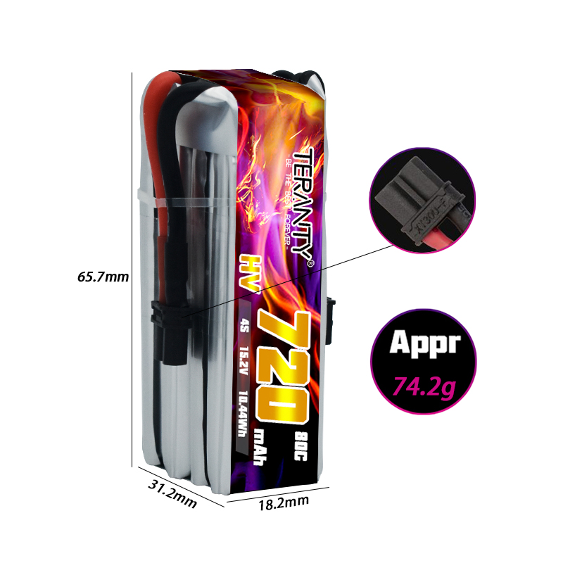 TERANTY 720mAh 4S 15.2V HV Lip - Drone Racing Frame recensione e prezzo