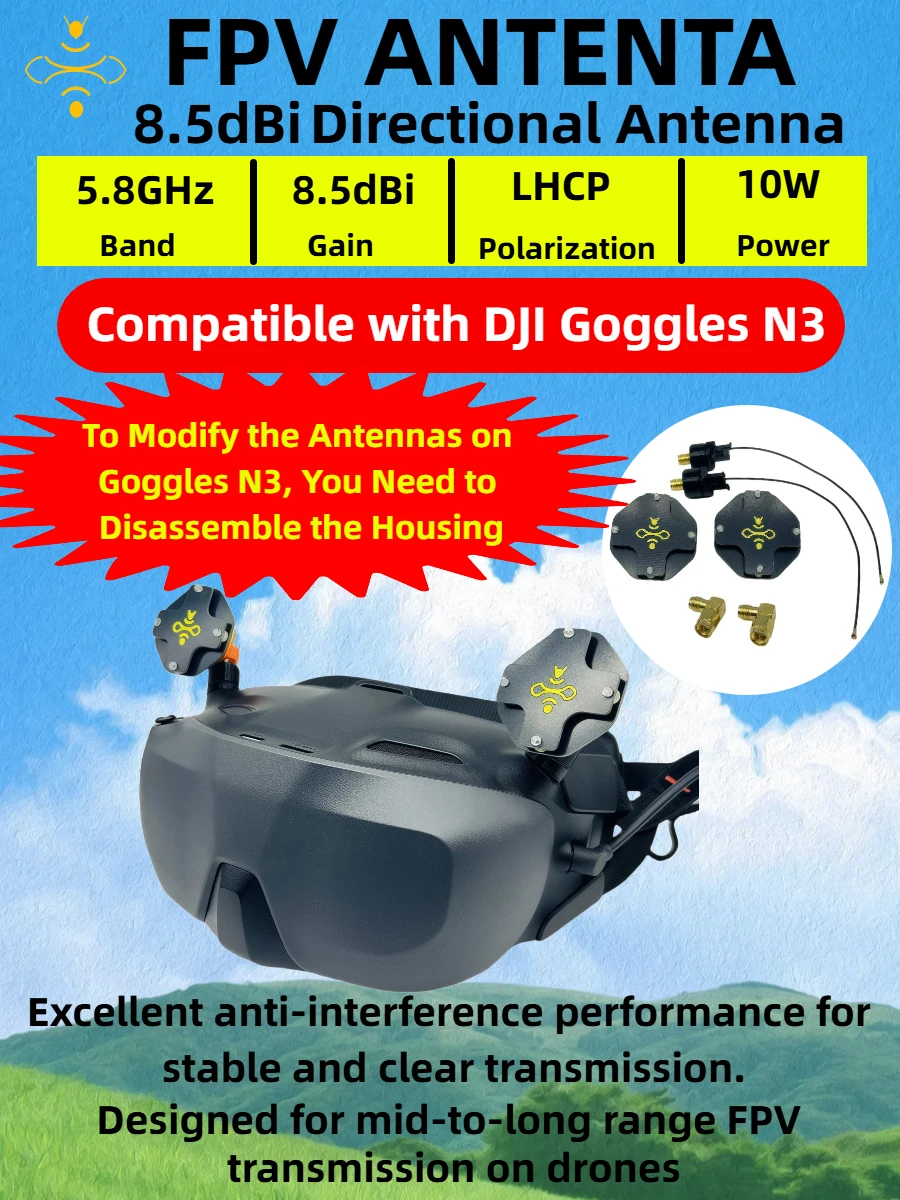 8.5dBi LHCP FPV Patch Antenna  - Drone Racing Goggles recensione e prezzo