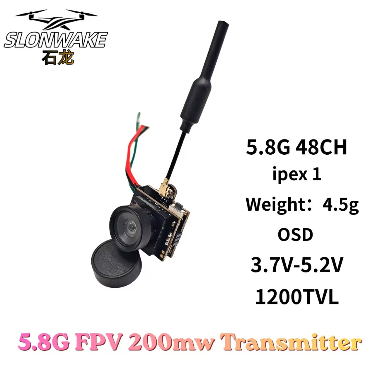 SLONWAKE 5.8G Analog VTX Trans - Drone Racing Frame recensione e prezzo