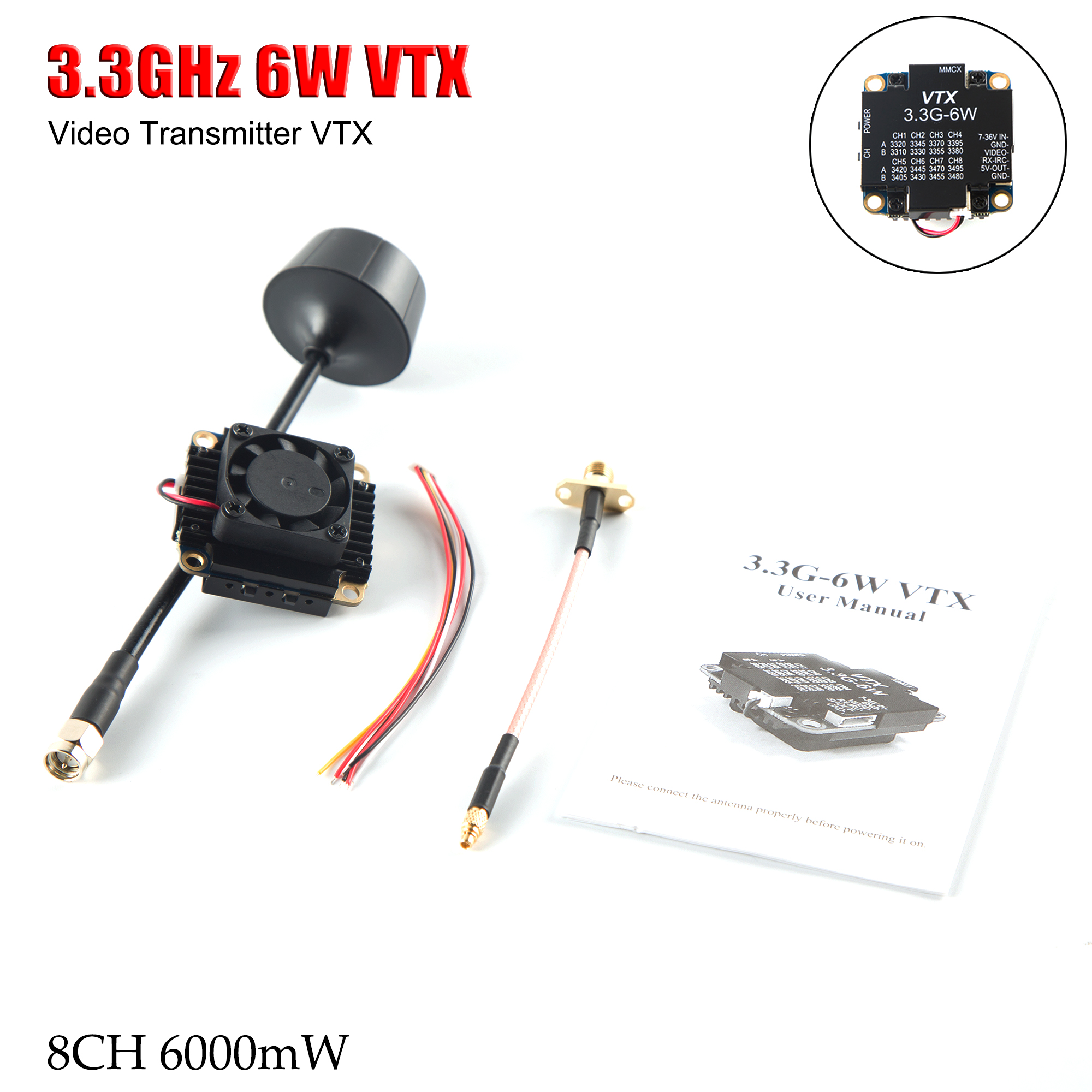 FPV Video Transmitter 3.3G 6W  - Drone Racing Transmitter recensione e prezzo