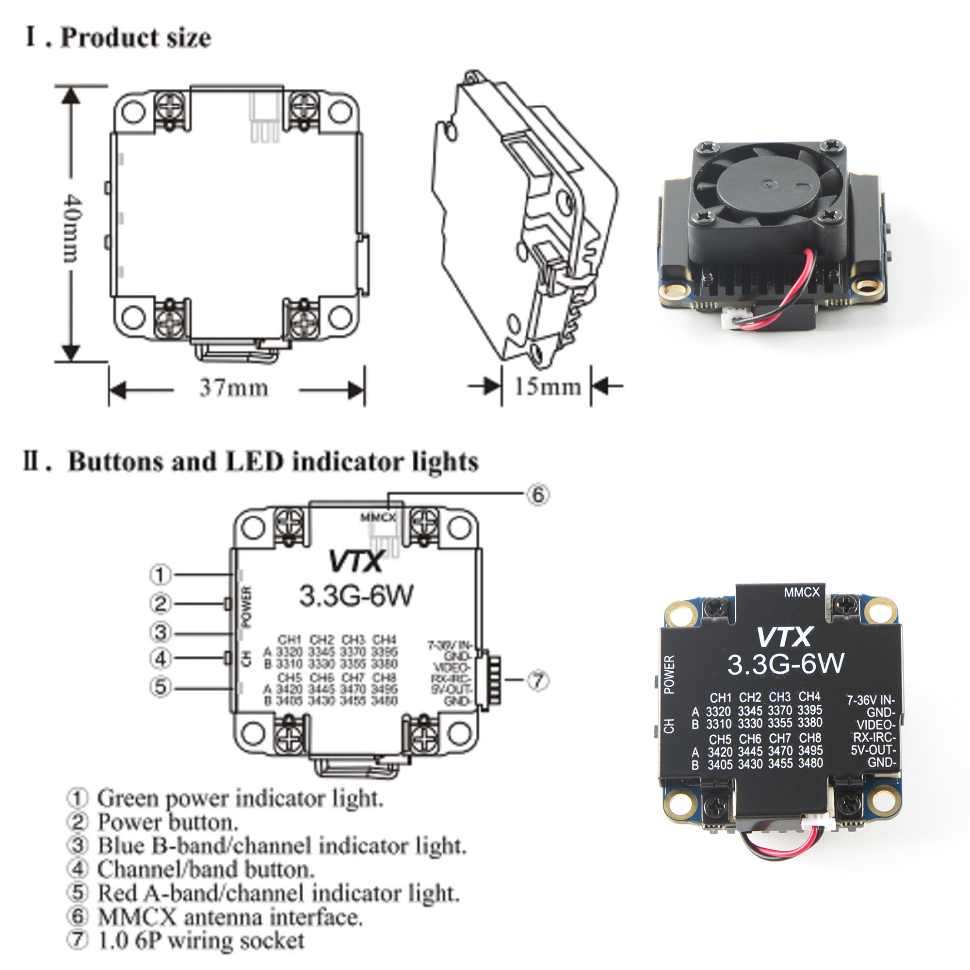 FPV Video Transmitter 3.3G 6W  - Drone Racing Transmitter recensione e prezzo